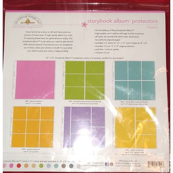 DOODLEBUG DESIGN Storybook album protectors NIP - Picture 1 of 4